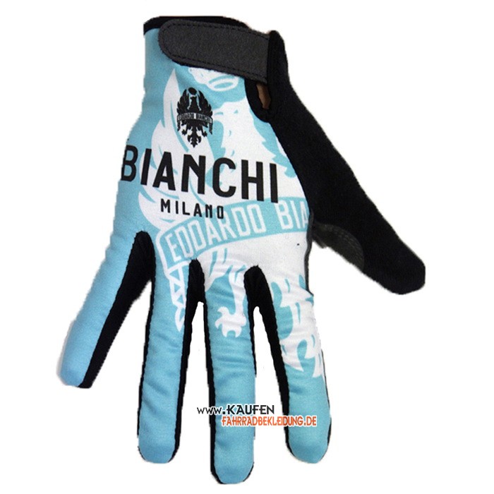 2020 Bianchi Lange Handschuhe Blau Wei
